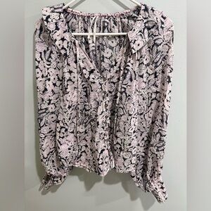 Anthropologie Floral Blouse size small